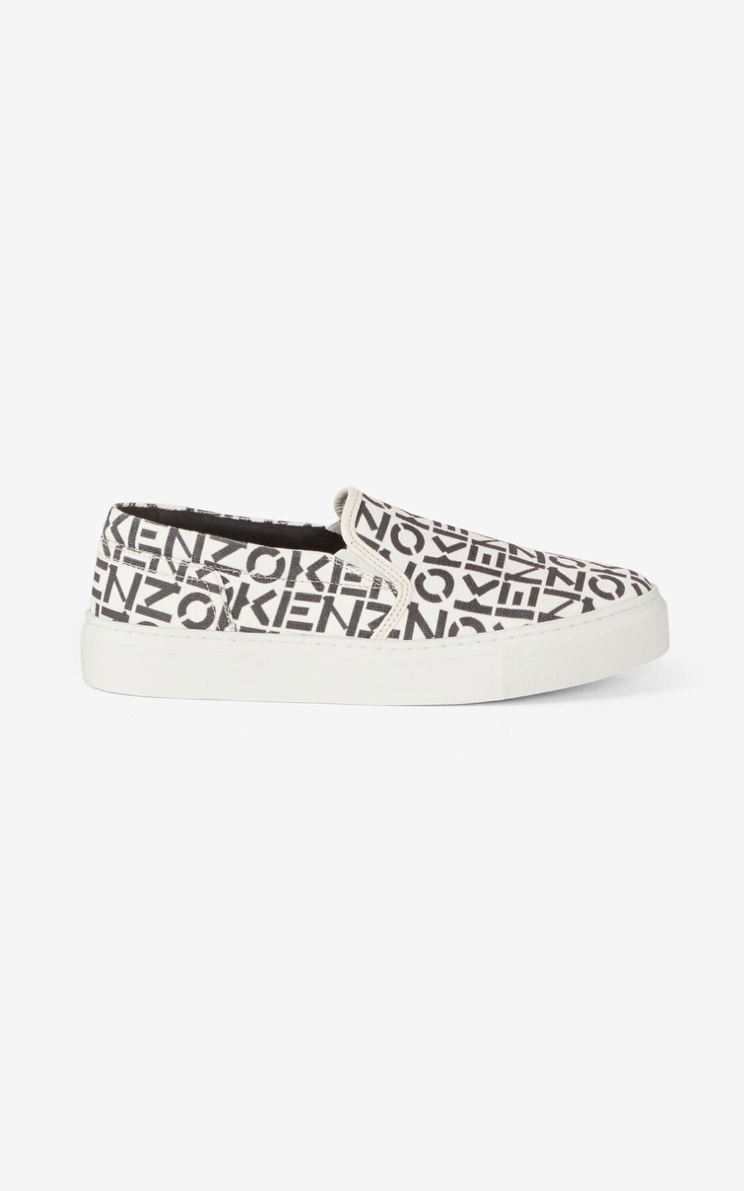 Kenzo K Skate Monogram laceless Spor Ayakkabı Bayan Gri | 6374-UHCOT